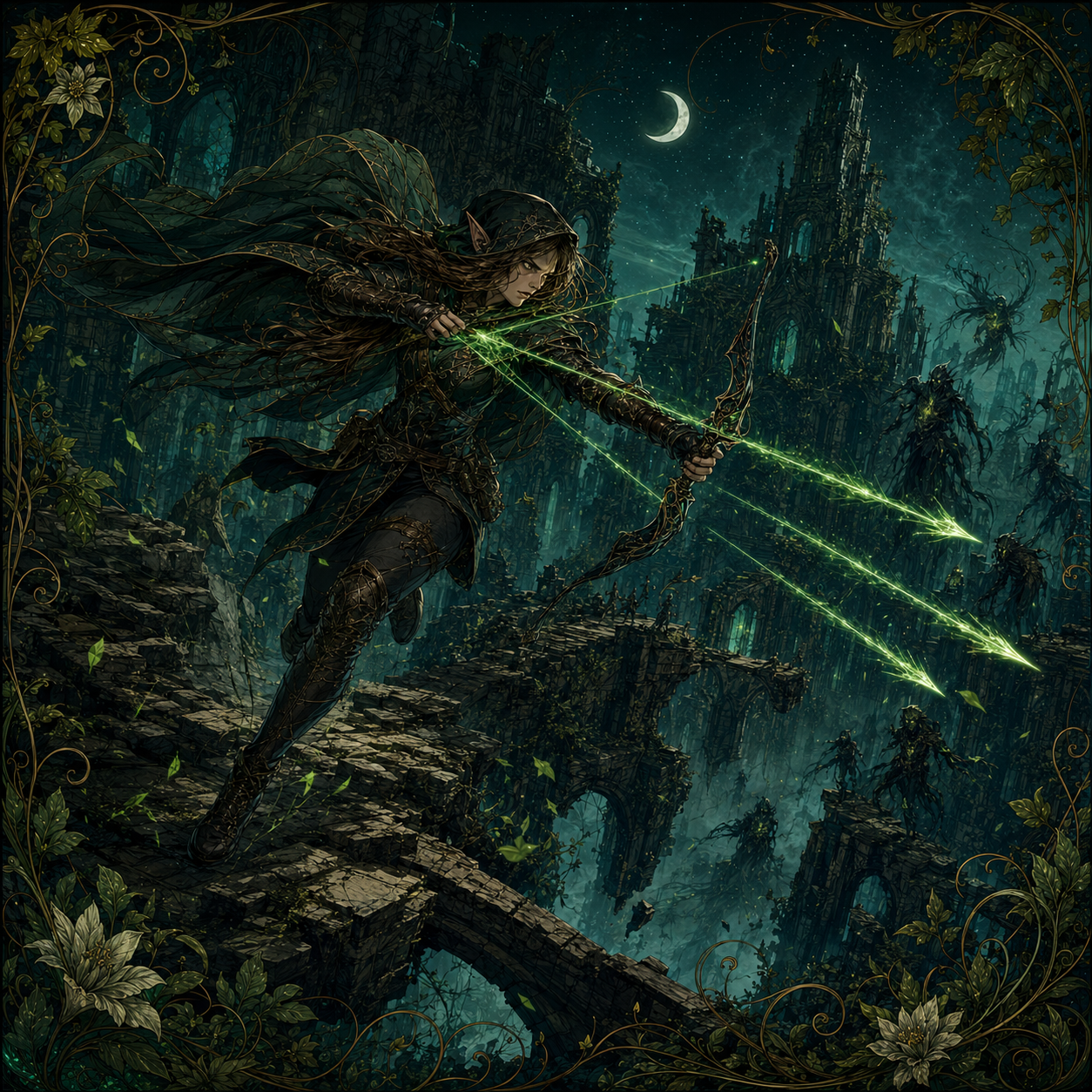 IDX9000 ranger firing emerald arrows